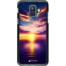 Samsung Galaxy A6 Case Hülle - Sonnenuntergang gelb violett