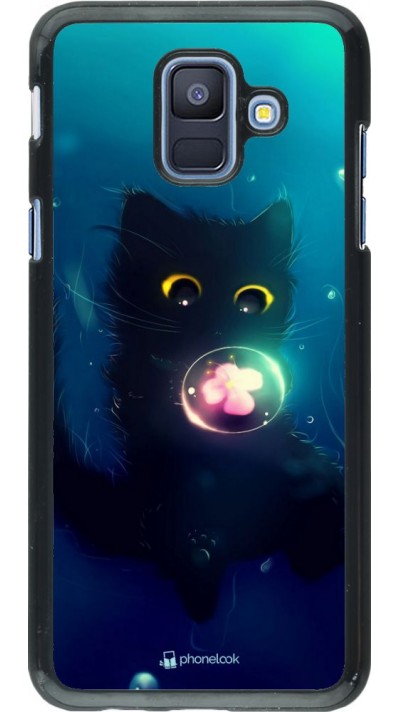 Coque Samsung Galaxy A6 - Cute Cat Bubble