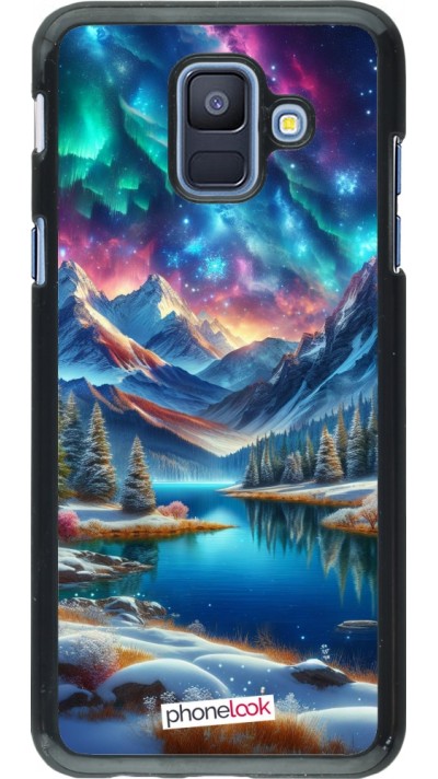 Samsung Galaxy A6 Case Hülle - Fantasiebergsee Himmel Sterne
