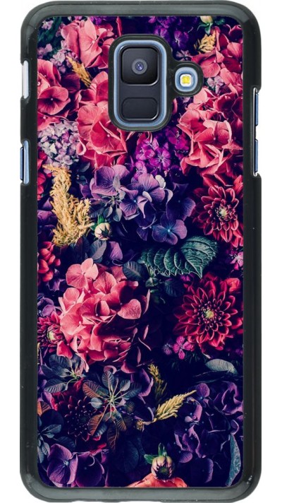 Coque Samsung Galaxy A6 - Flowers Dark