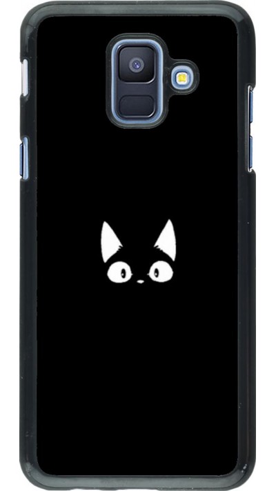 Hülle Samsung Galaxy A6 - Funny cat on black