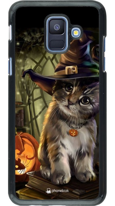 Coque Samsung Galaxy A6 - Halloween 21 Witch cat