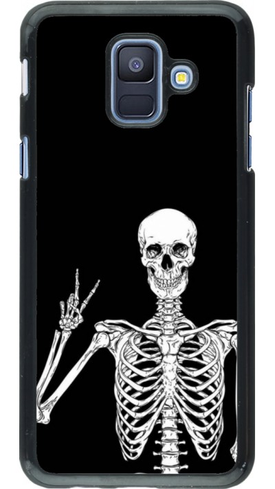 Coque Samsung Galaxy A6 - Halloween 2023 peace skeleton