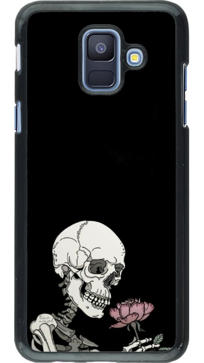 Coque Samsung Galaxy A6 - Halloween 2023 rose and skeleton