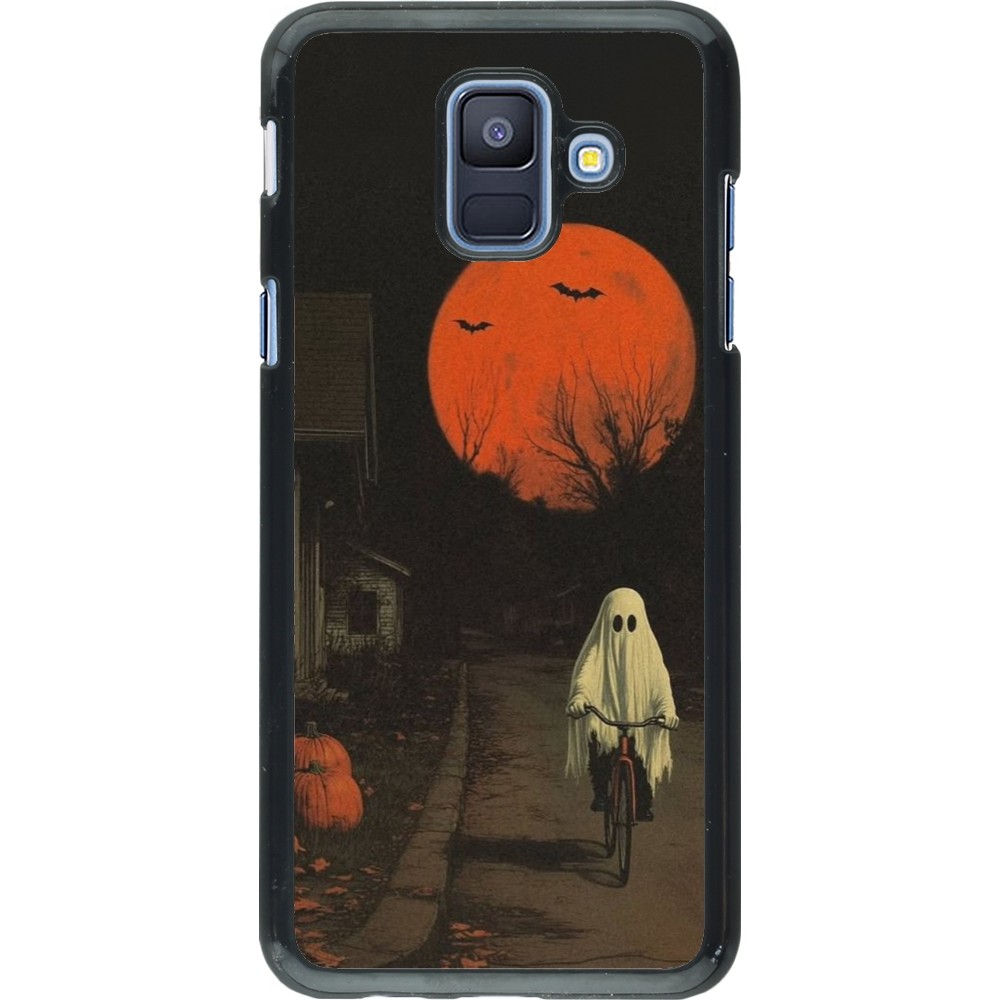 Coque Samsung Galaxy A6 - Halloween 2025 Ghost on a bicycle