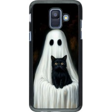 Coque Samsung Galaxy A6 - Halloween 2025 Ghost with black cat