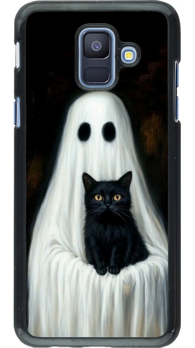 Coque Samsung Galaxy A6 - Halloween 2025 Ghost with black cat