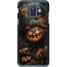 Coque Samsung Galaxy A6 - Halloween 2025 Pumpkin with flowers