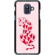 Samsung Galaxy A6 Case Hülle - Leopard with hearts 2026