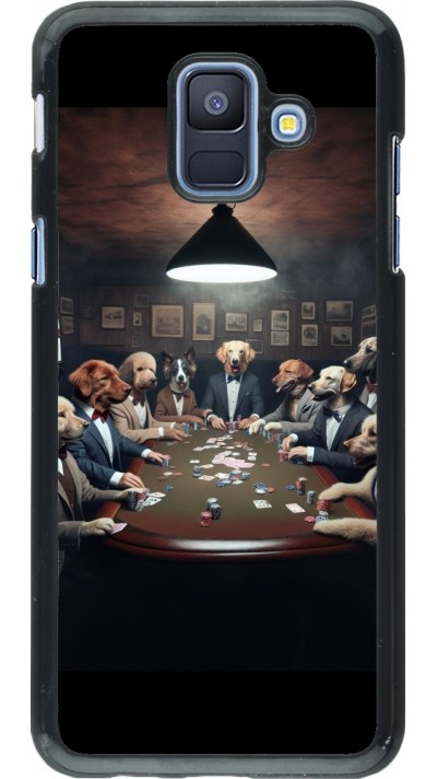 Samsung Galaxy A6 Case Hülle - Die Pokerhunde