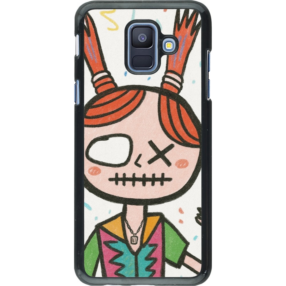 Samsung Galaxy A6 Case Hülle - Little Girl Sketch