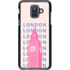 Coque Samsung Galaxy A6 - London Pink Print