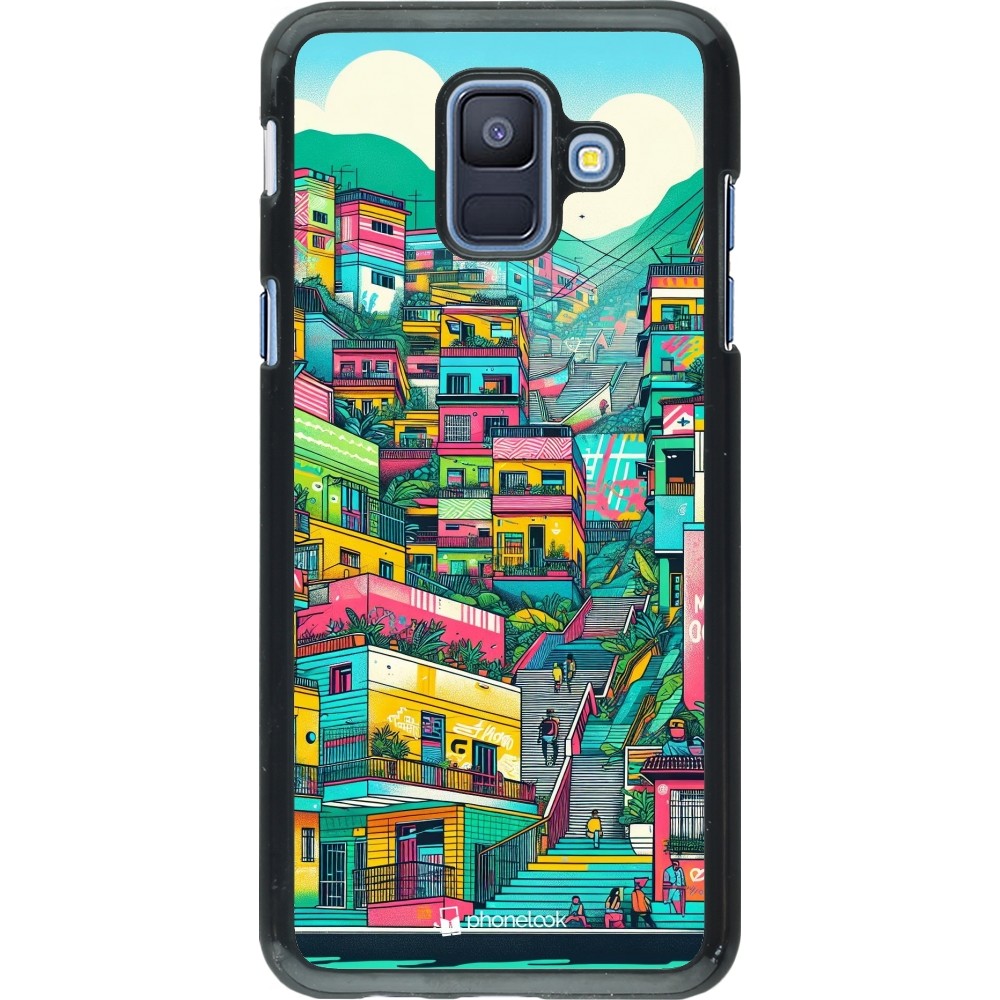 Samsung Galaxy A6 Case Hülle - Medellin Comuna 13 Kunst