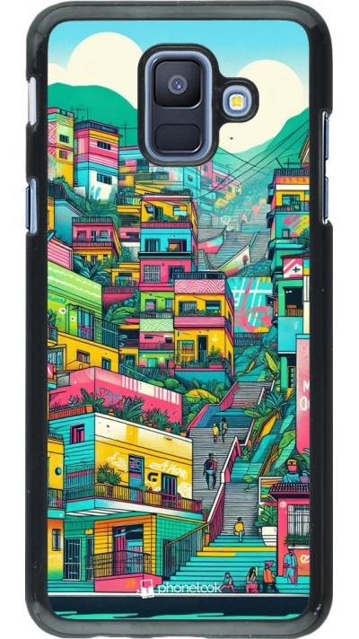 Samsung Galaxy A6 Case Hülle - Medellin Comuna 13 Kunst