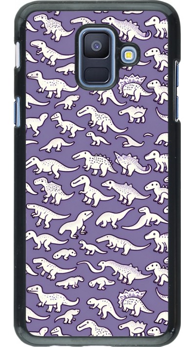 Samsung Galaxy A6 Case Hülle - Mini-Dino-Muster violett