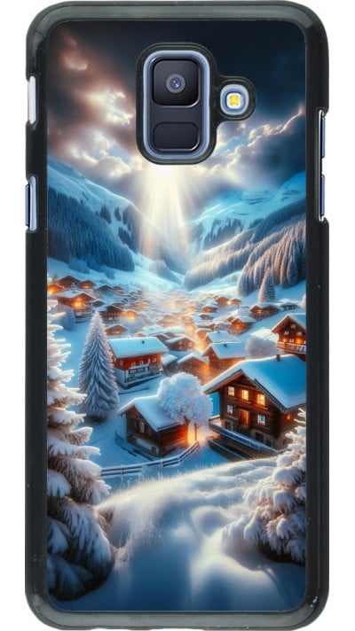 Samsung Galaxy A6 Case Hülle - Berg Schnee Licht