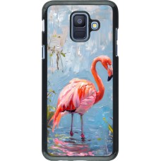 Samsung Galaxy A6 Case Hülle - Paint Flamingo