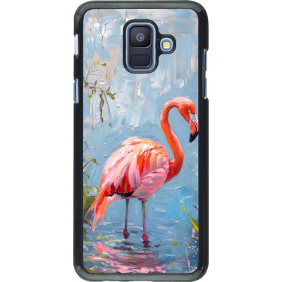 Samsung Galaxy A6 Case Hülle - Paint Flamingo