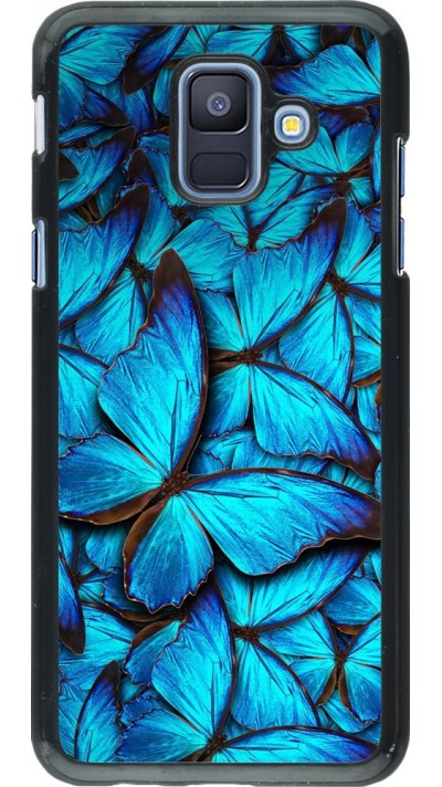 Hülle Samsung Galaxy A6 - Papillon - Bleu