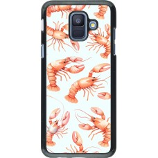 Samsung Galaxy A6 Case Hülle - Muster von pastellfarbenen Hummern