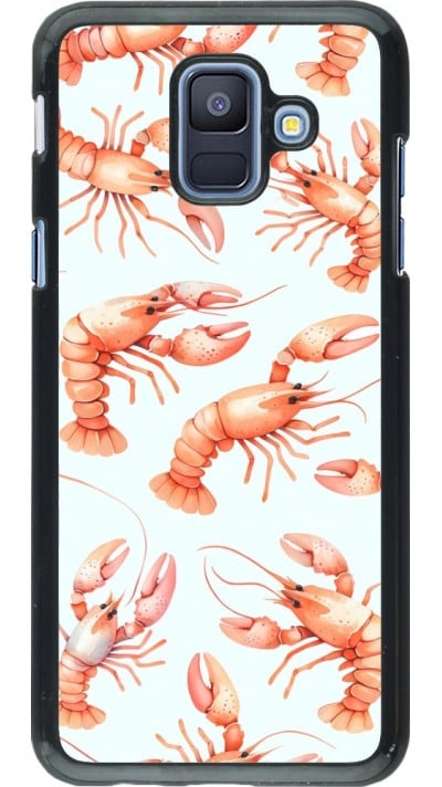 Samsung Galaxy A6 Case Hülle - Muster von pastellfarbenen Hummern