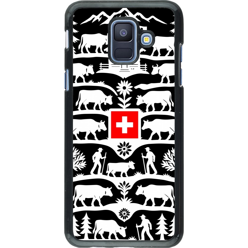 Coque Samsung Galaxy A6 - Poya Suisse 3 noir