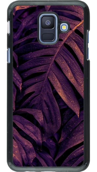 Coque Samsung Galaxy A6 - Purple Light Leaves