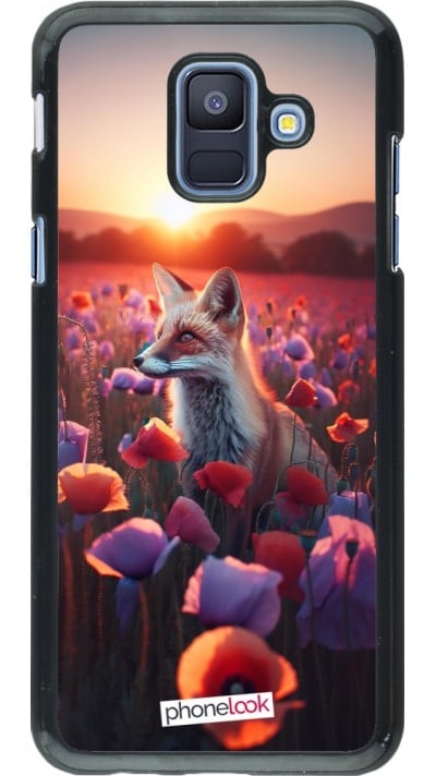 Samsung Galaxy A6 Case Hülle - Purpurroter Fuchs bei Dammerung