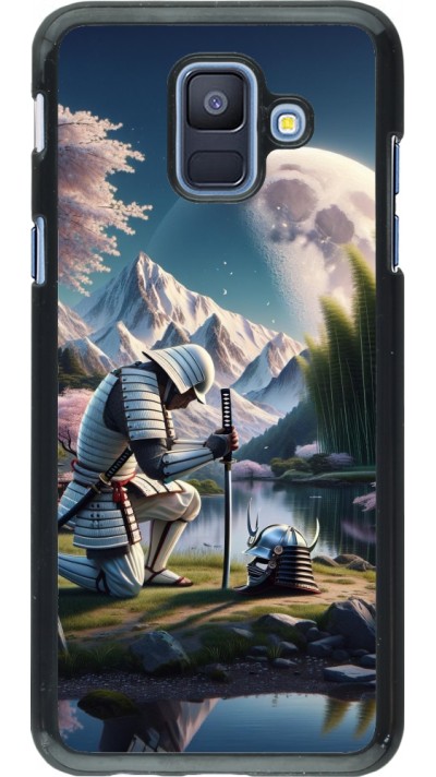 Samsung Galaxy A6 Case Hülle - Samurai Katana Mond