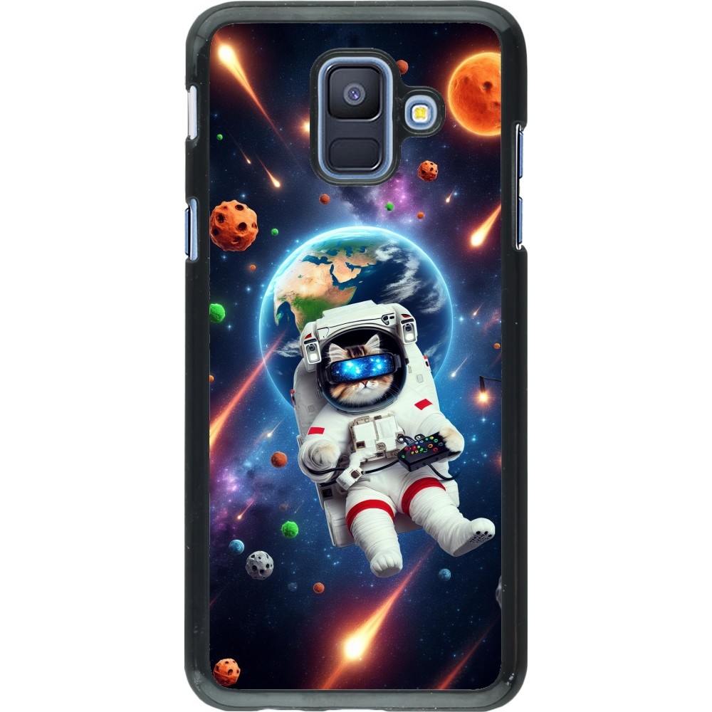 Samsung Galaxy A6 Case Hülle - VR SpaceCat Odyssee