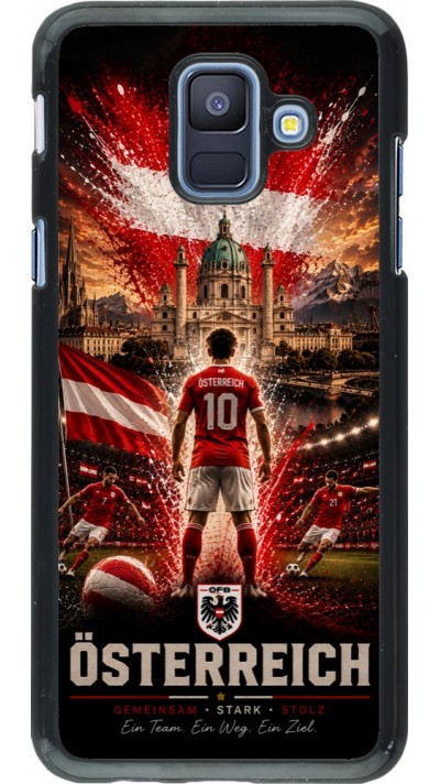 Samsung Galaxy A6 Case Hülle - Fussball Österreich splash 2026