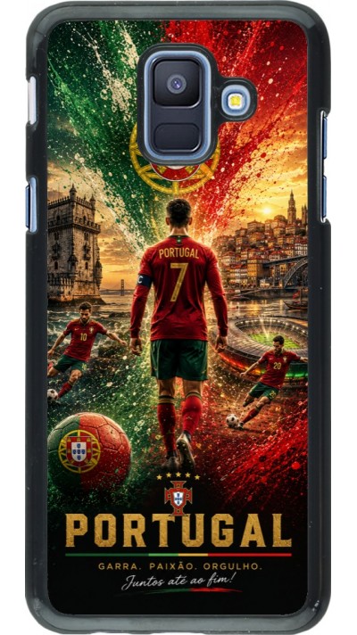 Samsung Galaxy A6 Case Hülle - Fussball Portugal splash 2026