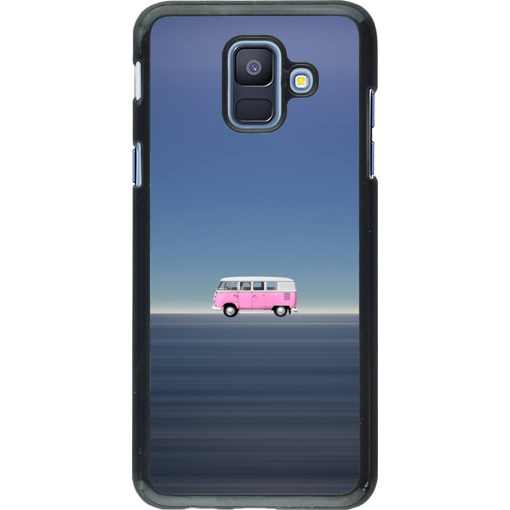 Samsung Galaxy A6 Case Hülle - Spring 23 pink bus