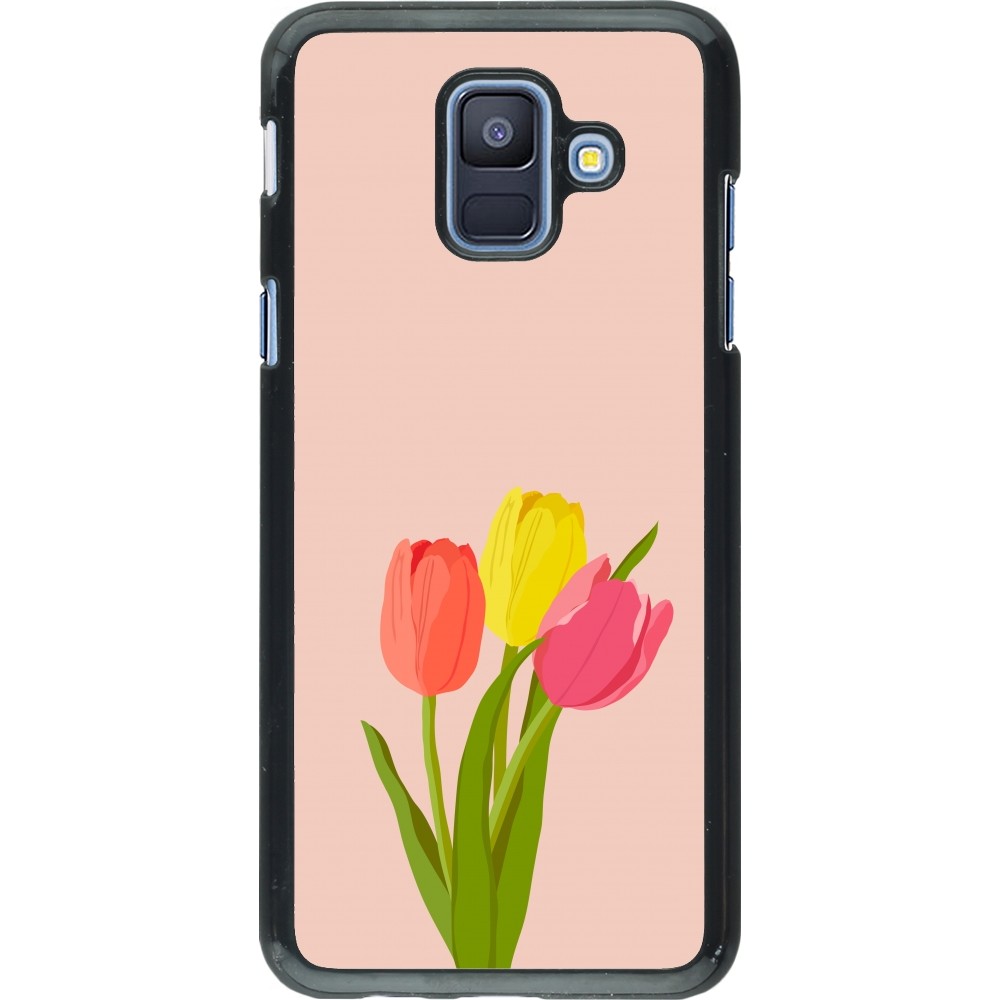Samsung Galaxy A6 Case Hülle - Spring 23 tulip trio