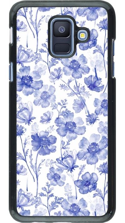 Coque Samsung Galaxy A6 - Spring 23 watercolor blue flowers