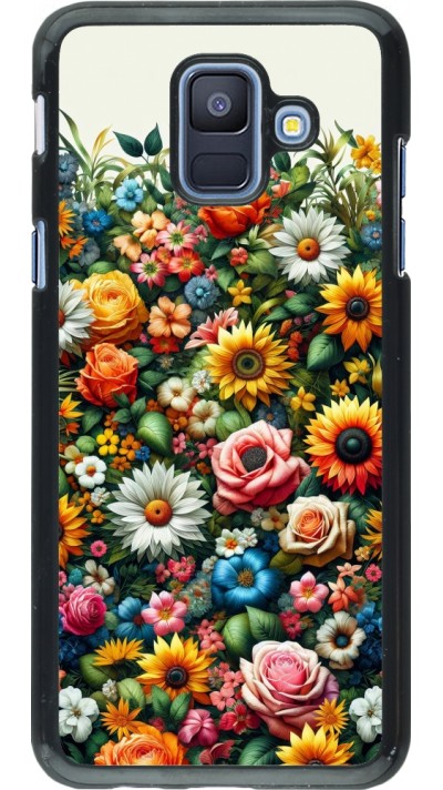 Samsung Galaxy A6 Case Hülle - Sommer Blumenmuster
