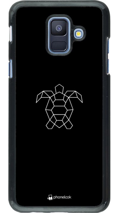 Hülle Samsung Galaxy A6 - Turtles lines on black