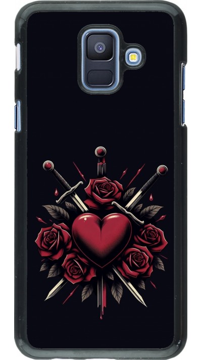 Samsung Galaxy A6 Case Hülle - Valentine 2024 gothic love