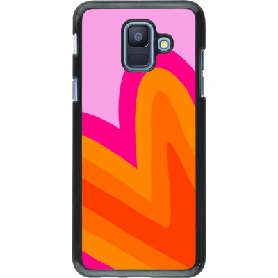 Samsung Galaxy A6 Case Hülle - Valentine 2024 heart gradient