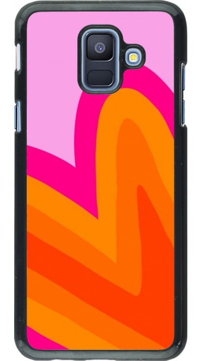 Coque Samsung Galaxy A6 - Valentine 2024 heart gradient