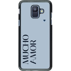 Samsung Galaxy A6 Case Hülle - Valentine 2024 mucho amor azul