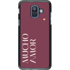 Samsung Galaxy A6 Case Hülle - Valentine 2024 mucho amor rosado