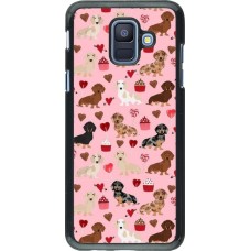 Samsung Galaxy A6 Case Hülle - Valentine 2024 puppy love