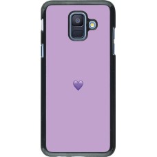 Samsung Galaxy A6 Case Hülle - Valentine 2023 purpule single heart