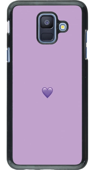 Coque Samsung Galaxy A6 - Valentine 2023 purpule single heart