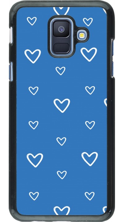 Coque Samsung Galaxy A6 - Valentine 2023 blue hearts