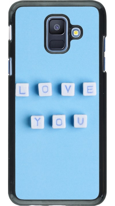 Coque Samsung Galaxy A6 - Valentine 2023 blue love you