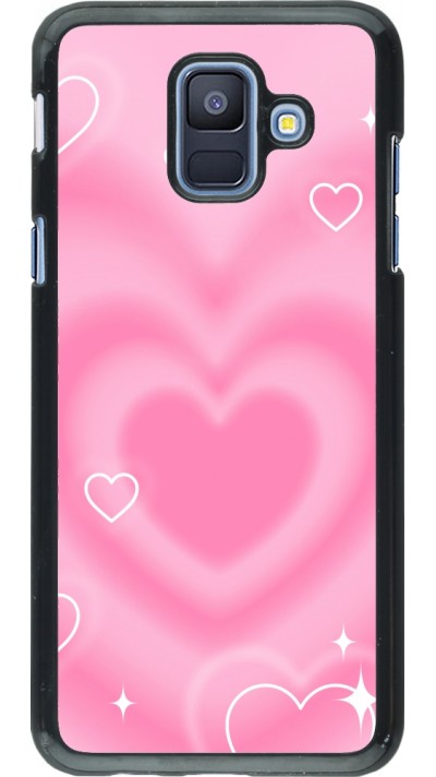 Coque Samsung Galaxy A6 - Valentine 2023 degraded pink hearts