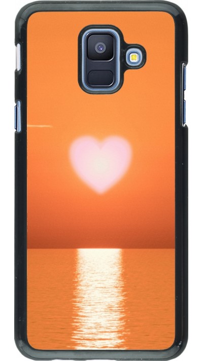 Coque Samsung Galaxy A6 - Valentine 2023 heart orange sea
