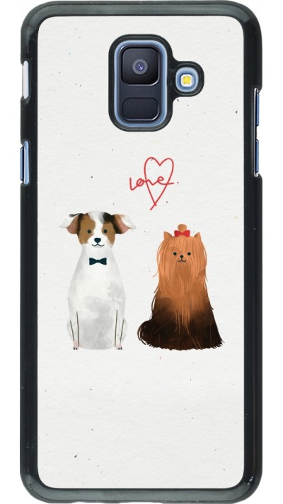 Coque Samsung Galaxy A6 - Valentine 2023 love dogs